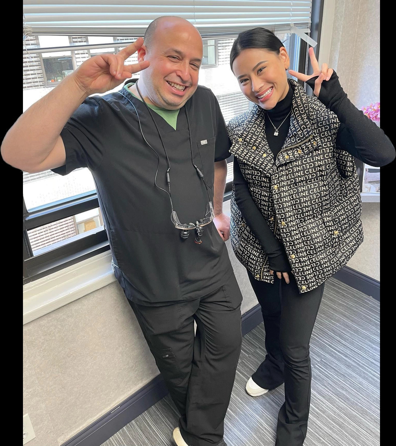 Dr. Goldstein with a patient in the office